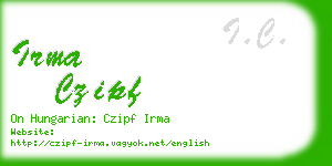 irma czipf business card